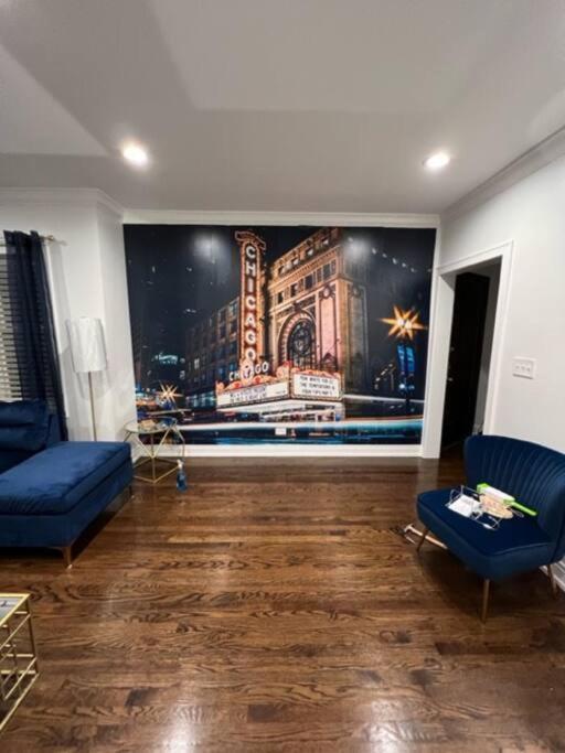 The Blue Golden Luxury Modern 3- Bedroom Apartment In Чикаго Экстерьер фото